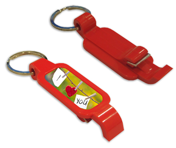Porta-chaves abre cpsulas Vermelho 6,5x2,3cm