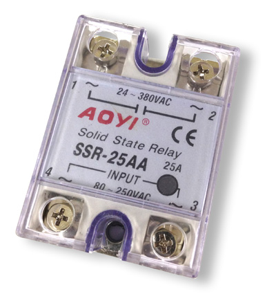 Relay electrnico Solid State - In 250 VAC - OUT 380VAC, 25A