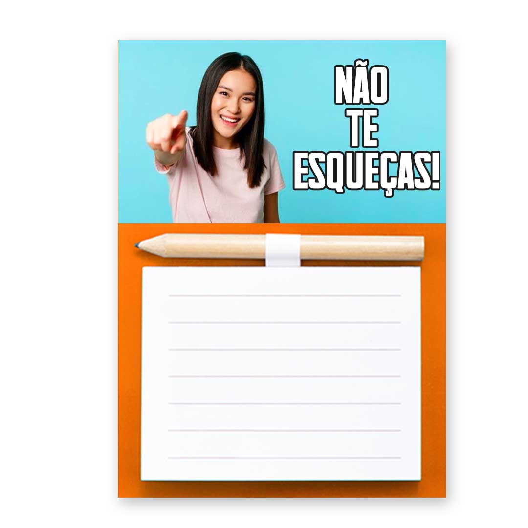 Bloco Notas Magnetico - Laranja