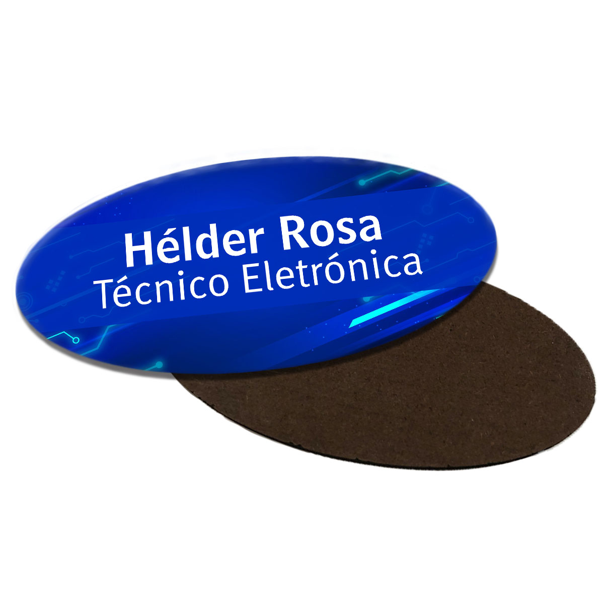 Pin oval em MDF 75x37mm
