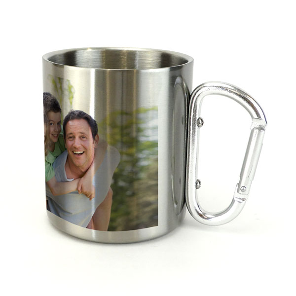 Caneca em inox com mosqueto