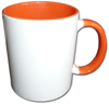 Caneca bicolor - Laranja - x3un.