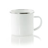 Caneca esmalte com rebordo cromo �8,8cm