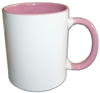 Caneca bicolor - Cor-de-Rosa - x3un.