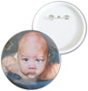 Crachas 75mm em plstico branco