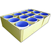 Caneca bicolor - Azul Cambridge - x12un.