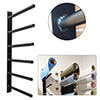 Suporte metal de parede para rolos
